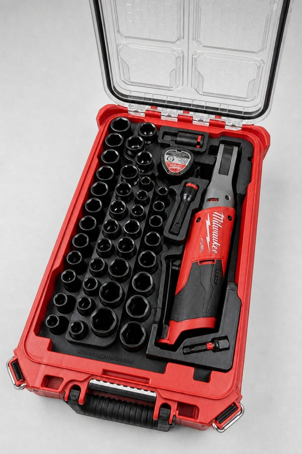 Milwaukee M12 High-Speed Ratchet & SHOCKWAVE Socket Set PACKOUT