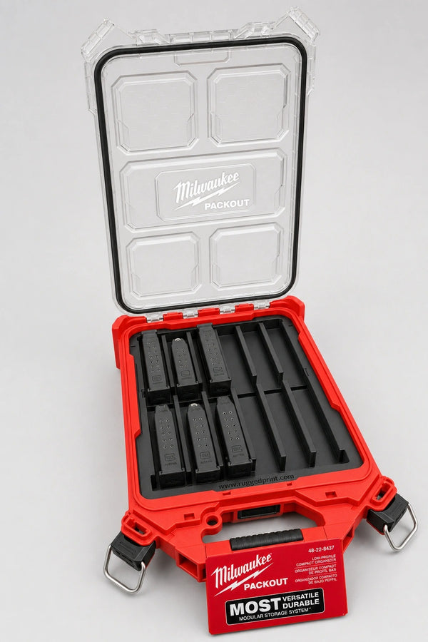 Milwaukee PACKOUT Slim/Low-Profile organizer Glock magazine holder insert
