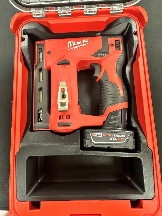 M12 12-Volt Lithium-Ion Cordless 3/8 in. Crown Stapler (CAT.NO.2447-20)