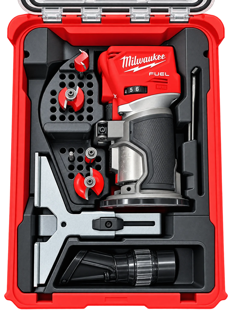 Rugged Print Milwaukee M18 FUEL compact router insert, compatible with Milwaukee PACKOUT 48-22-8435