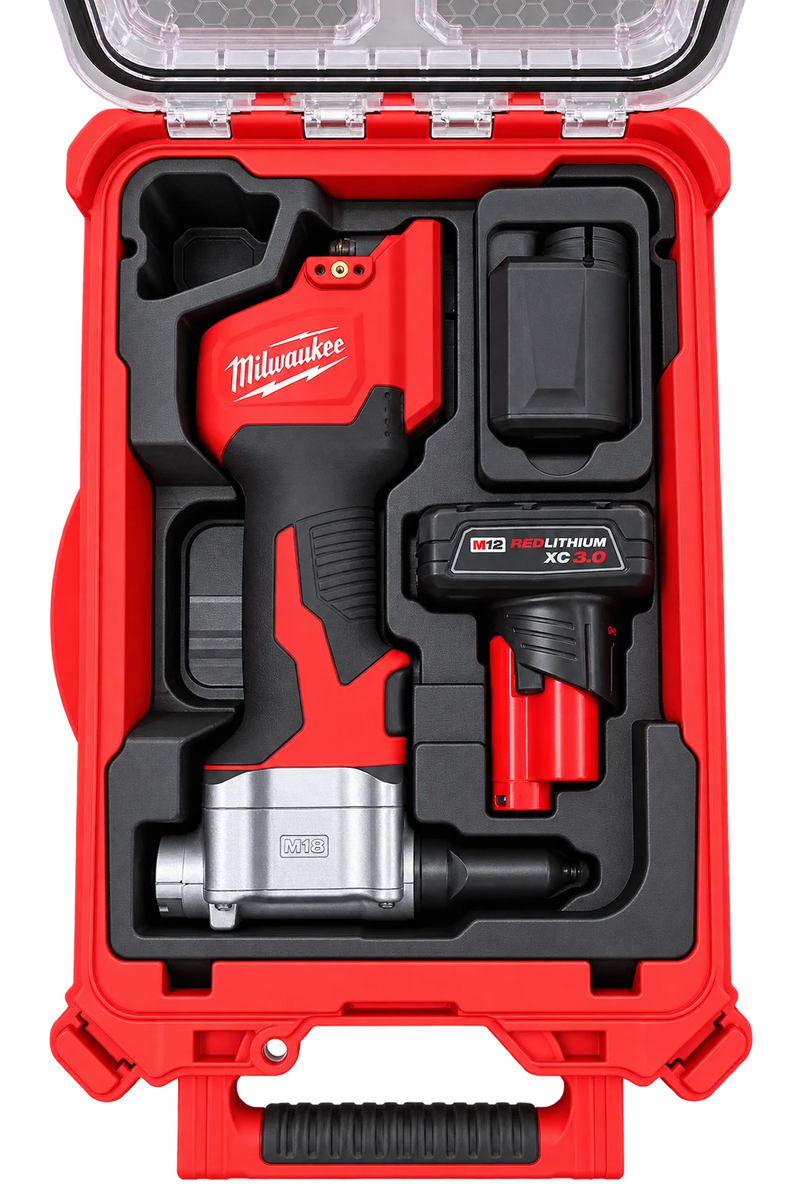 Rugged Print Milwaukee M12 rivet tool insert, compatible with Milwaukee PACKOUT 48-22-8435